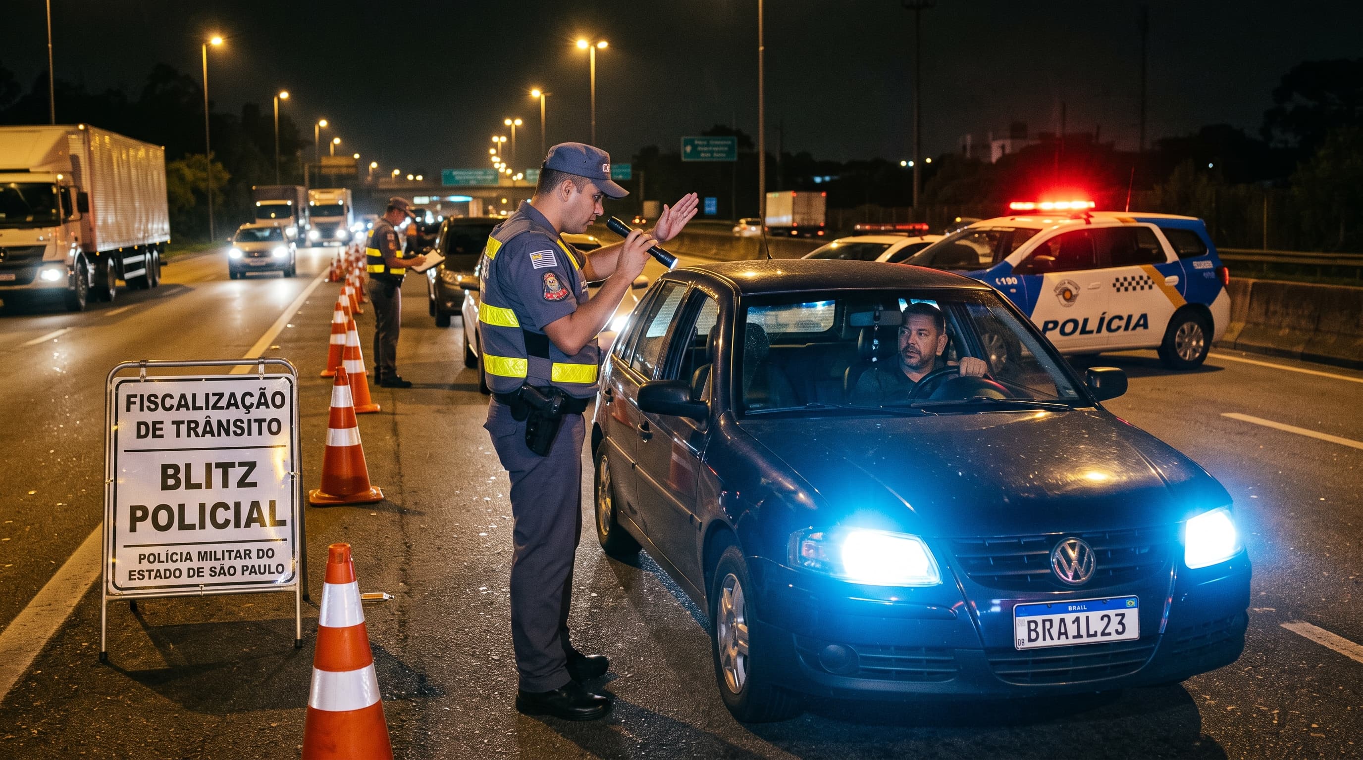 Motorista é autuado por trocar lâmpadas originais por LED em faróis