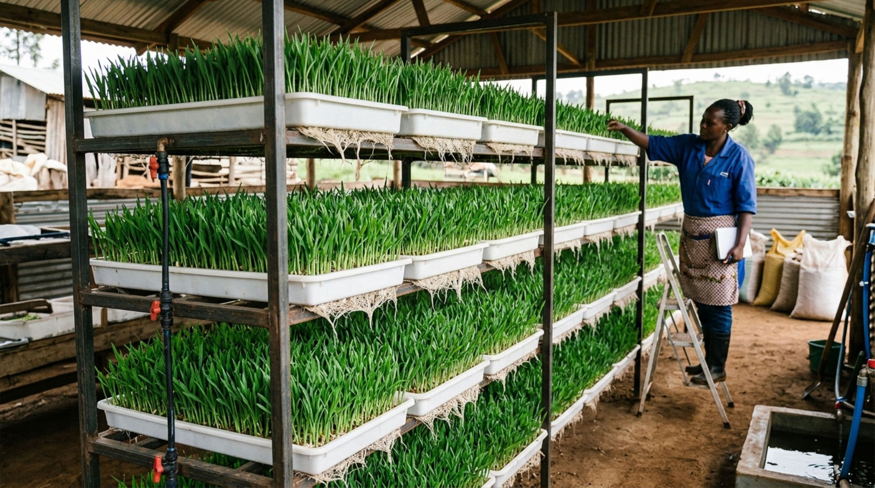 Técnica de forragem hidropônica permite produzir alimento verde em pequenos espaços