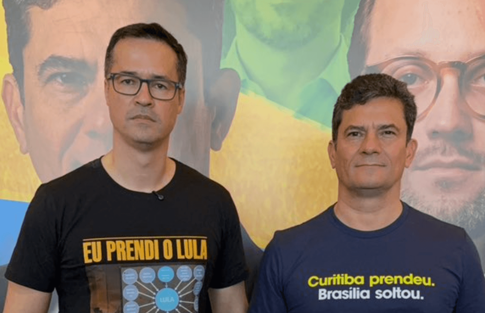 Deltan Dallagnol e Sergio Moro publicam foto com mensagem sobre prisão de Lula